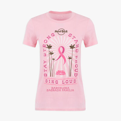 Ladies Baby Doll Pinktober 2025 Tee in Light Pink